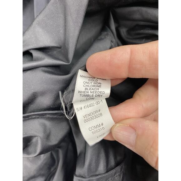 Banana Republic Rain Coat Womens S Black Polyurethane Coated Trench Belted 90s - Picture 11 of 14